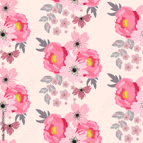 Fashionable pattern in small flowers. Floral seamless background for textiles  fabrics  covers  wallpapers  print  gift wrapping and scrapbooking. Raster copy.