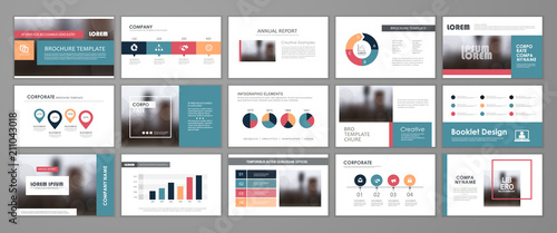 Abstract business brochure set