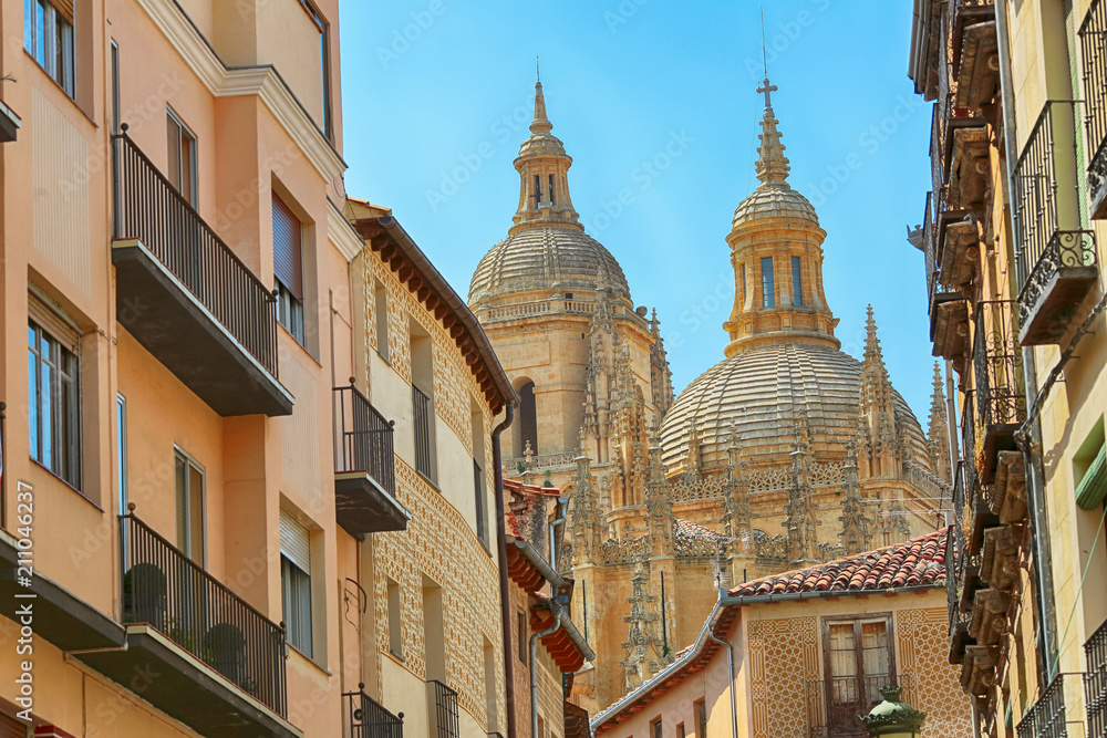 The Cathedral de Segovia in the Spanish town Segovia, Spain