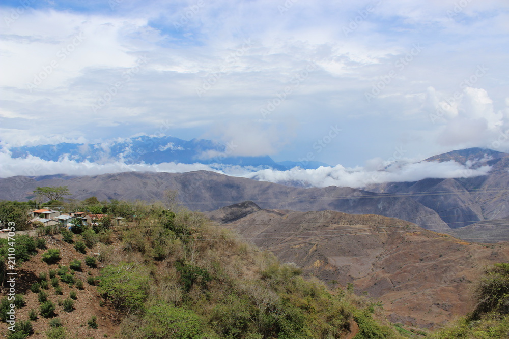View over the andes, colombia