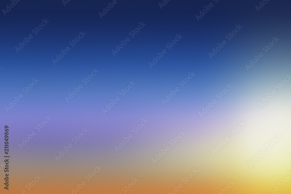 Blue to orange Sky gradient sunset background
