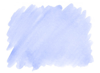 Light blue watercolor background with a pronounced texture of paper for decorating design products and printing.