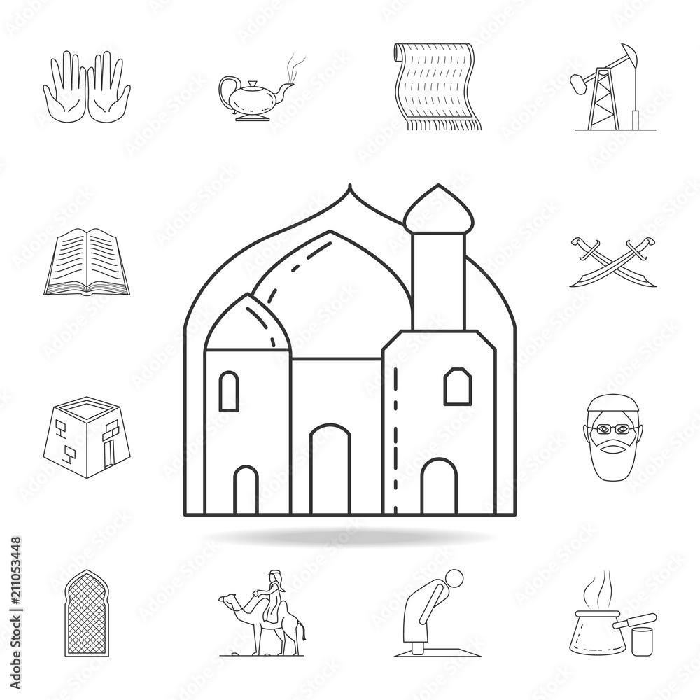mosque icon. Detailed set of Arab culture icons. Premium graphic design. One of the collection icons for websites, web design, mobile app