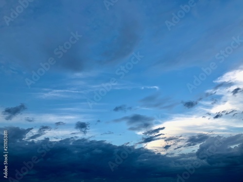 Dark Blue Clouds Azure Sky © lpweber