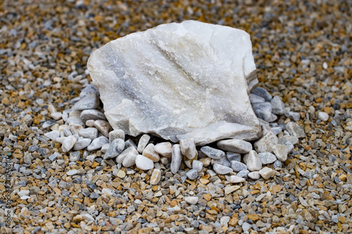 stones as a decorative elements. Landscape design photo