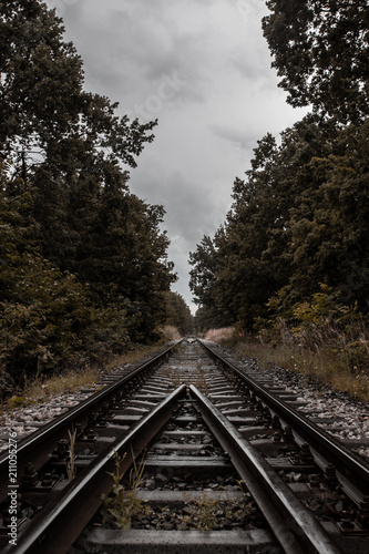 Railtrack in rain.