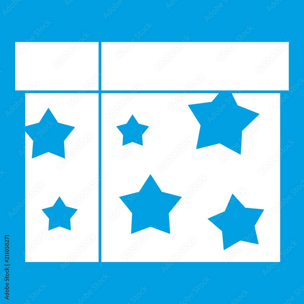 Box magician icon white isolated on blue background vector illustration Box magician icon white isolated on blue background vector illustration