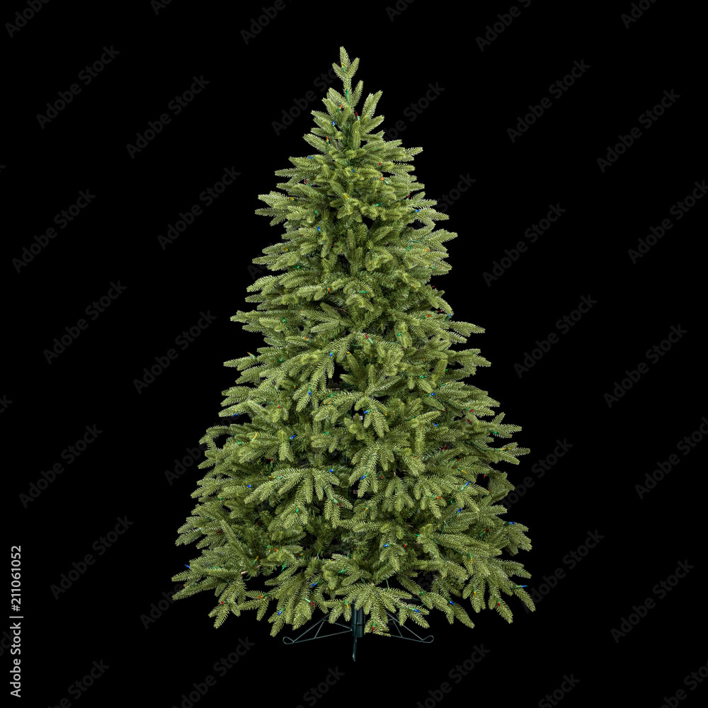 Christmas tree isolated black background Christmas tree isolated black background