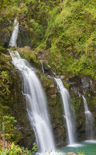 Fototapeta Naklejka Na Ścianę i Meble -  Scenic Tropical Maui Waterfall