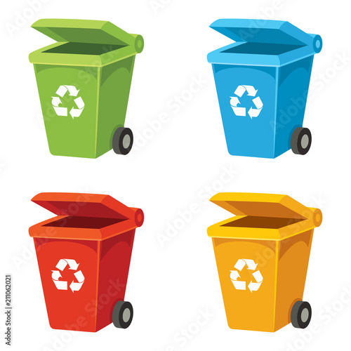 Vector Illustration Of Recycling Bin