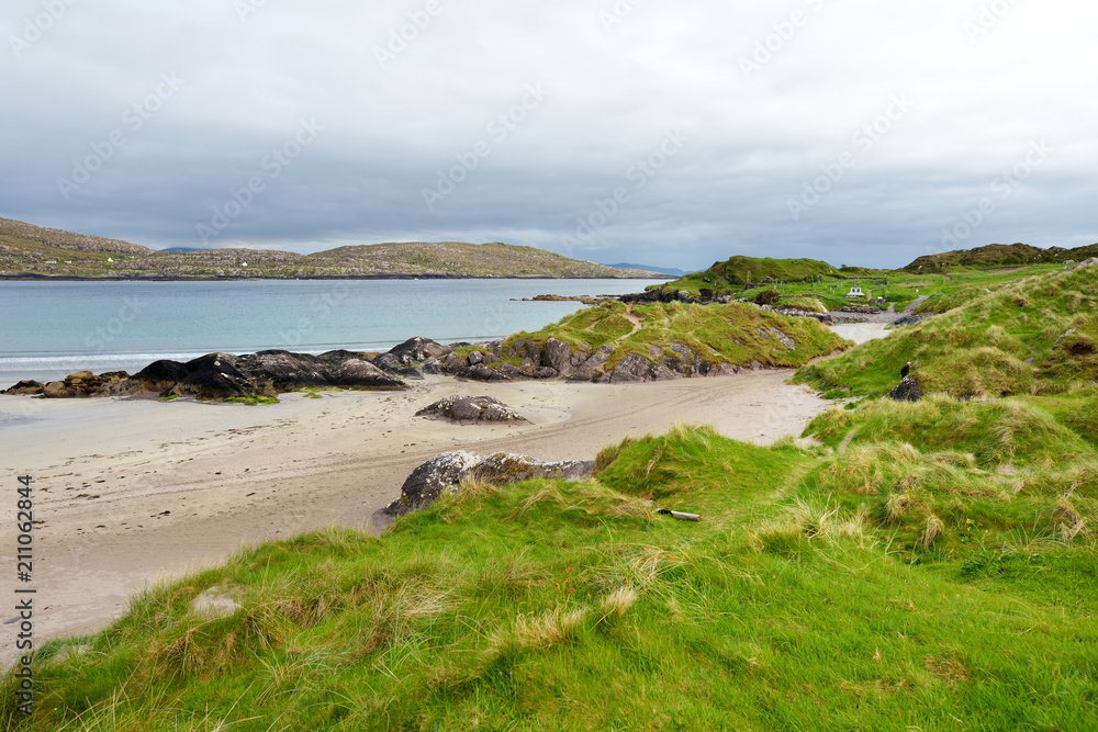 Abbey Island, famous for ruins of Derrynane Abbey and cementery, located in County Kerry, Ireland
