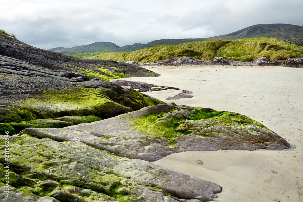 Abbey Island, famous for ruins of Derrynane Abbey and cementery, located in County Kerry, Ireland Abbey Island, famous for ruins of Derrynane Abbey and cementery, located in County Kerry, Ireland