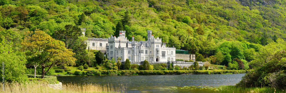 Kylemore Abbey, a Benedictine monastery founded on the grounds of Kylemore Castle, in Connemara, Ireland Kylemore Abbey, a Benedictine monastery founded on the grounds of Kylemore Castle, in Connemara, Ireland