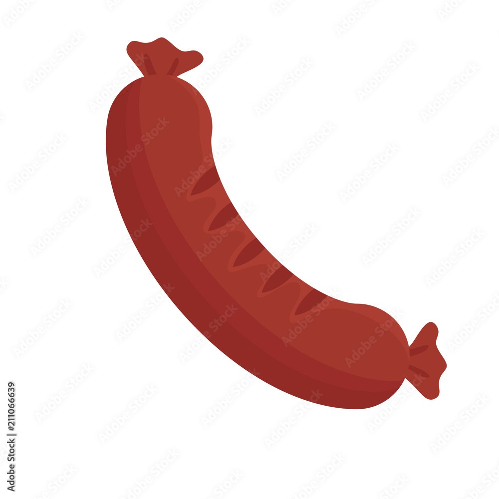 sausage icon over white background, vector illustration sausage icon over white background, vector illustration
