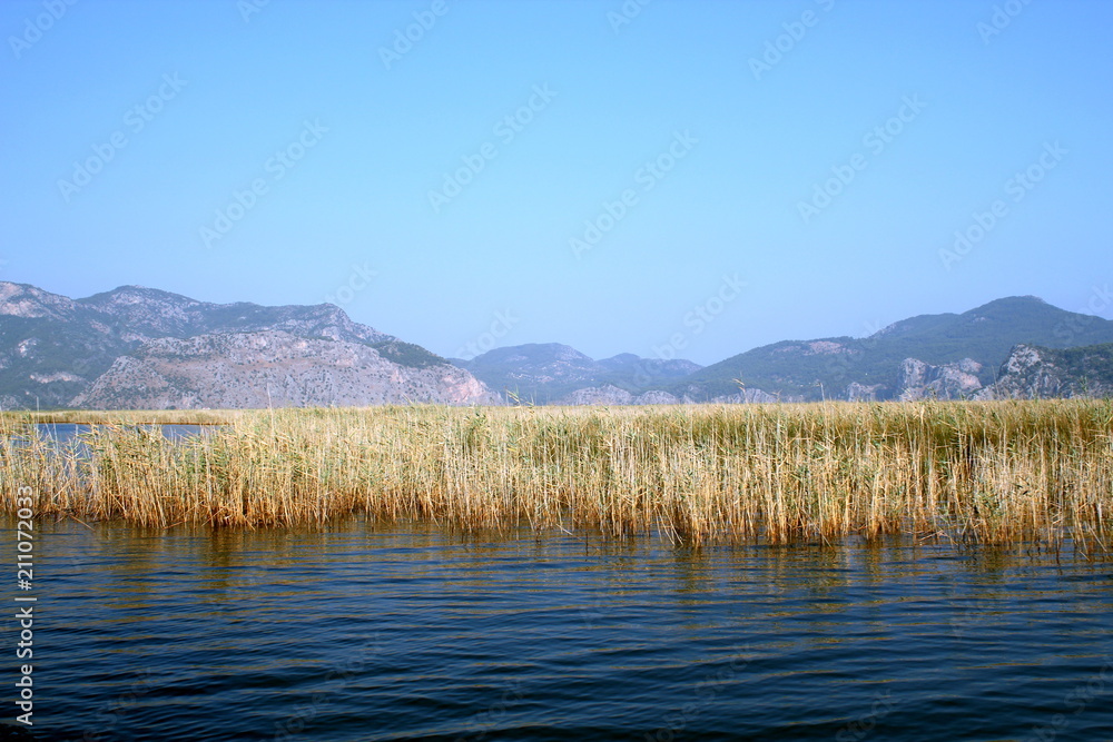 Koycegiz Lake in Mugla, Dalyan, Turkey Koycegiz Lake in Mugla, Dalyan, Turkey