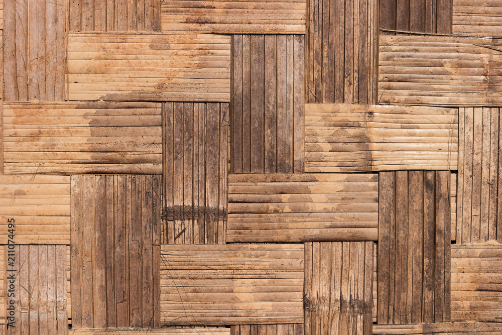 Close up woven bamboo wall pattern. Close up woven bamboo wall pattern.
