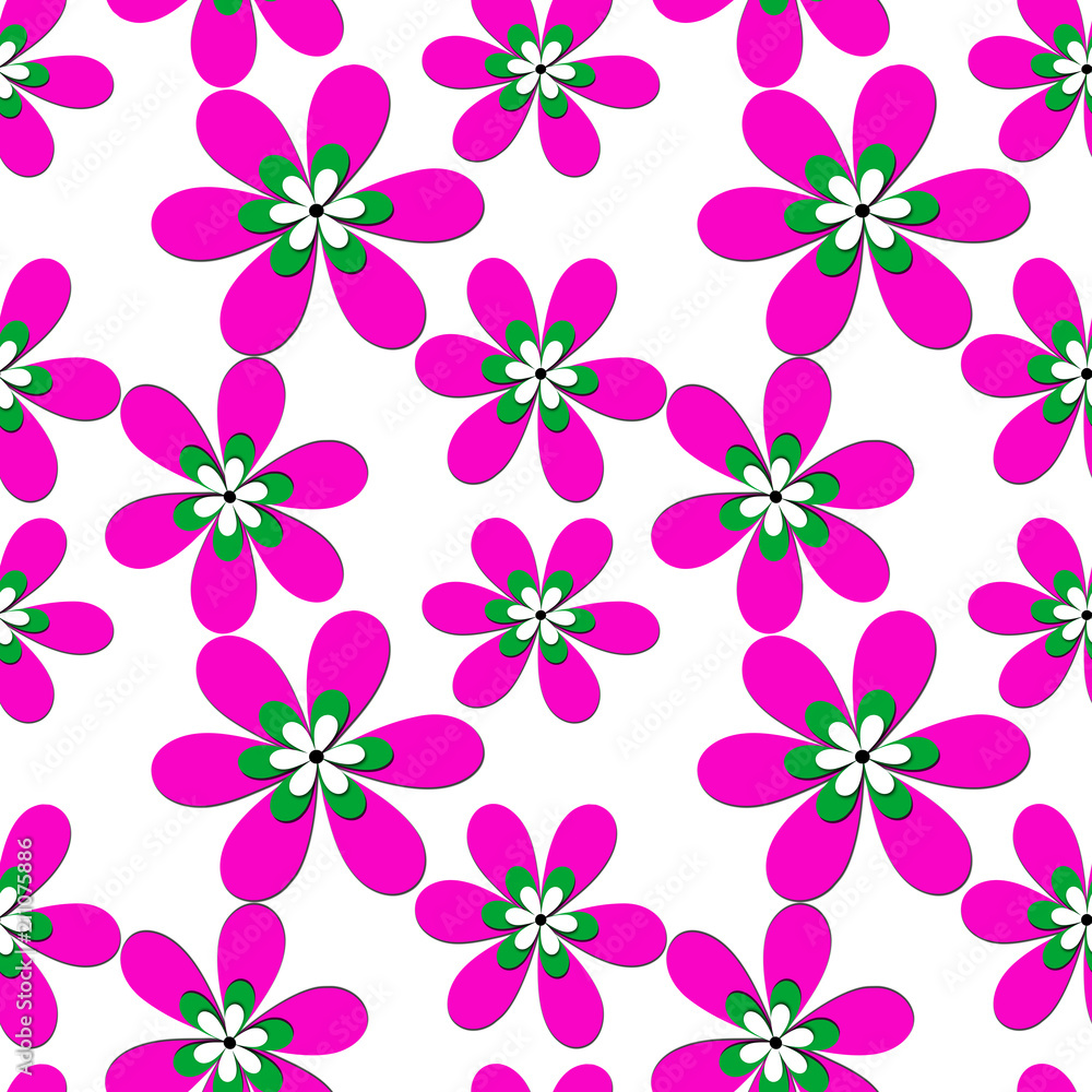 Floral seamless pattern with flowers white Floral seamless pattern with flowers white