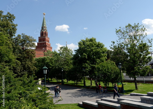 Alexander garden at the walls of the Moscow Kremlin. photo