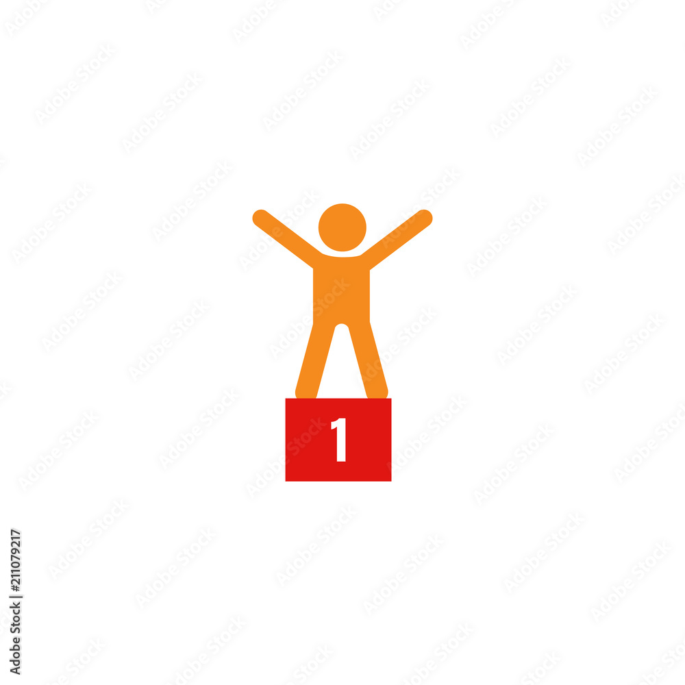 Winner Business People Logo Icon Design