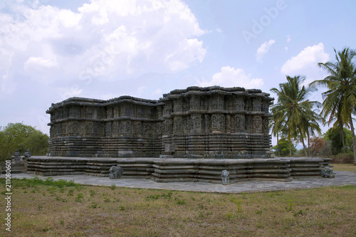 Kedareshwara Temple, Halebid, Karnataka. View from the North West. photo