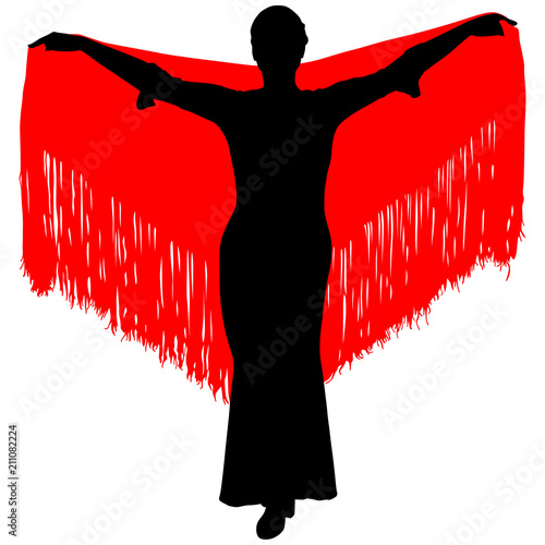 silhouette of flamenco dancer