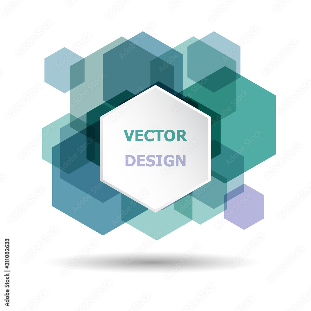 Abstract green and purple hexagon banner background template Abstract green and purple hexagon banner background template