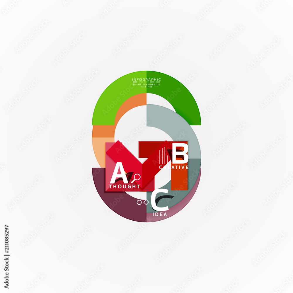 Vector infographic options banner, paper style design Vector infographic options banner, paper style design