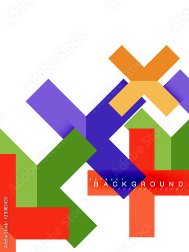 Free Download Multicolored abstract geometric shapes, geometry background for web banner - GFXLoad