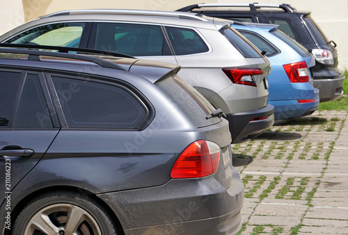 Cars in the parking lot