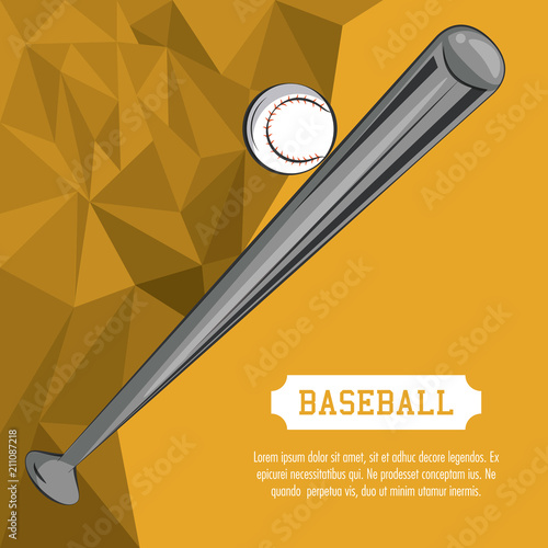 Baseball sport poster with information vector illustration graphic design