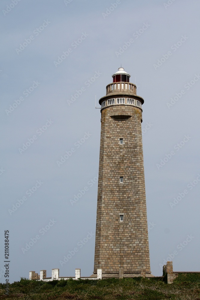 le phare de cap lévi en Normandie à Fermanville dans le Cotentin, Manche