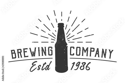 Vintage brewing company logotype concept