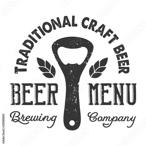 Vintage craft beer logo concept