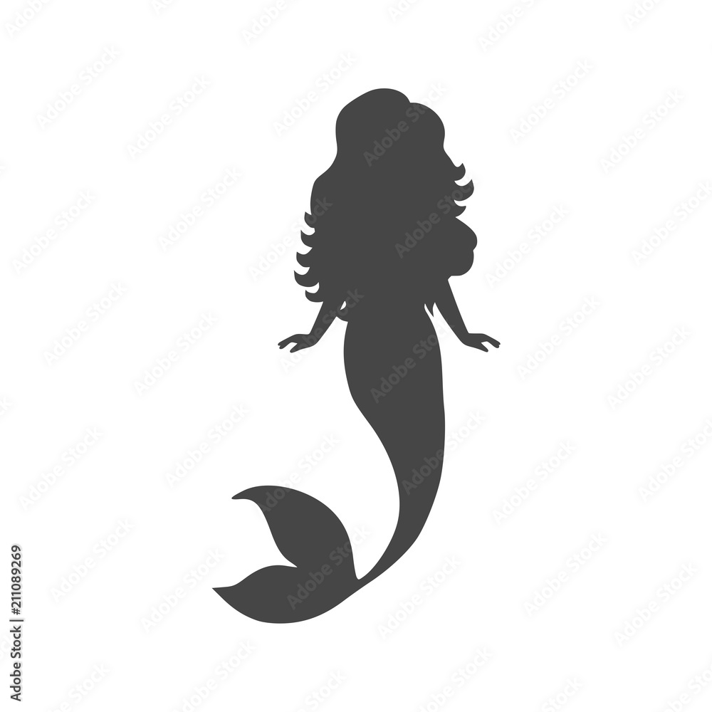 Mermaid icon, sirene logo Stock Vector