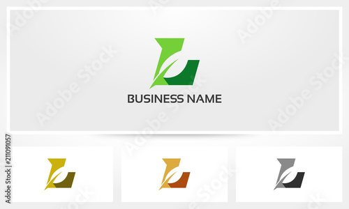 Letter L Leaf Environment Natural Logo