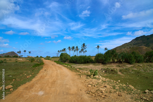 Kuta Beach Road Lombok Indonesia 