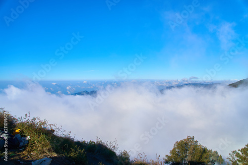 Rinjani Base Camp clouds view