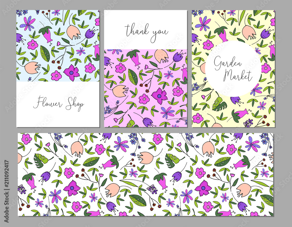 Beautiful Floral Pattern Label Beautiful Floral Pattern Label