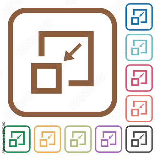 Foto Shrink window simple icons