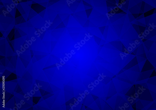 Abstract polygonal background. Blue abstract geometric background with triangular polygons - low poly.