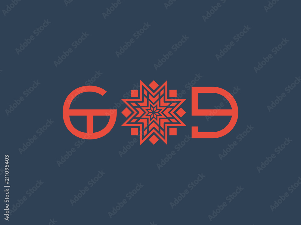 Asian Religious Poster with God Title Design Asian Religious Poster with God Title Design