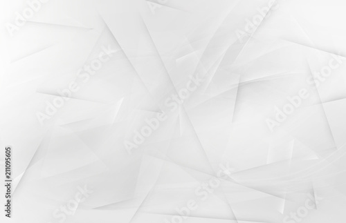 Abstract lines, curves, triangle and shadow background with white and gray gradient