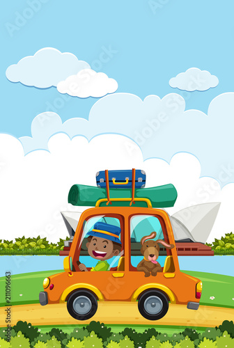 Man going on a roadtrip in front of Sydney opera house