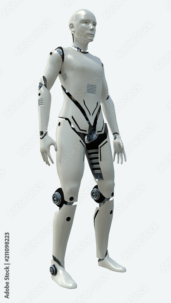 Artificial robot man model. 3d rendering Artificial robot man model. 3d rendering