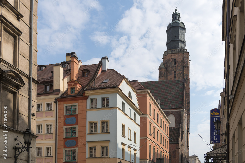Fototapeta premium Polen, Breslau, die St. Elisabeth Kirche