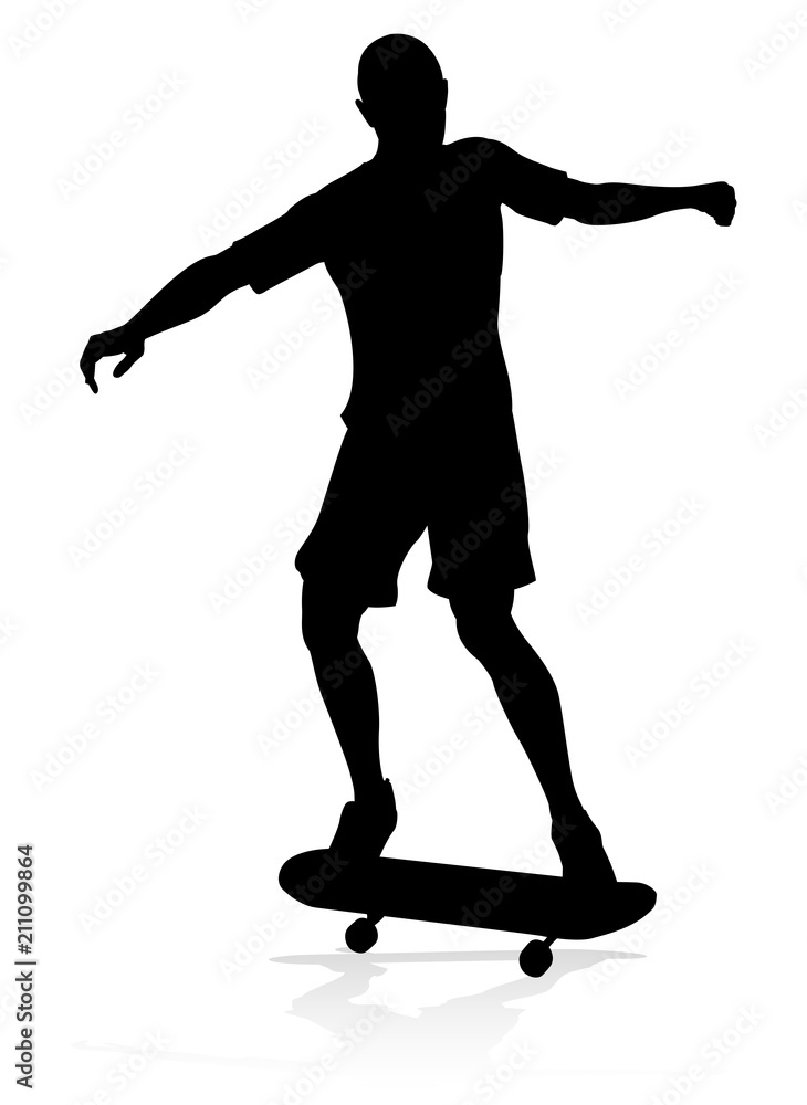 Skater Skateboarder Silhouette Skater Skateboarder Silhouette