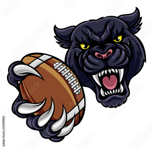 Black Panther American Football Mascot