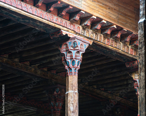 Esrefoglu mosque is one of the most important art forms of woodworking. photo