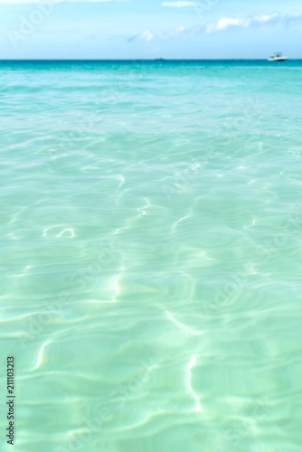 Water ocean background. Clear blue aqua texture