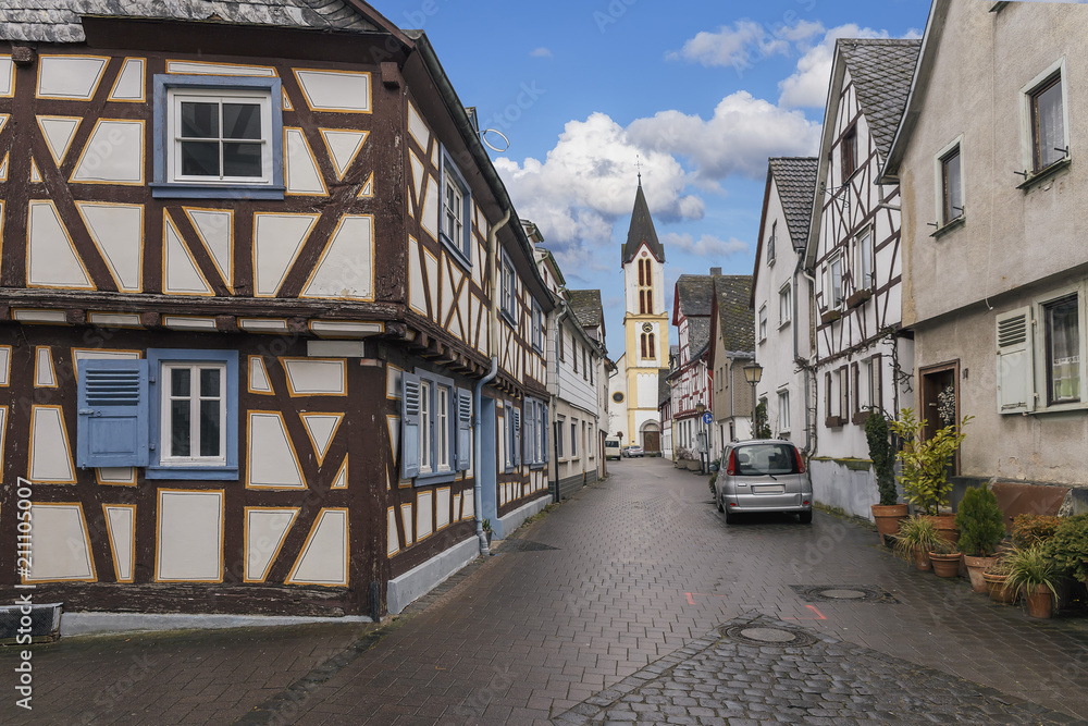 one of the typical narrow streets in old German cities